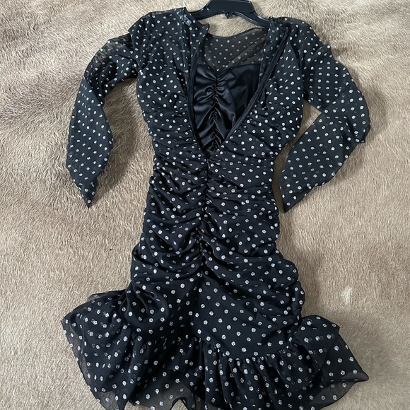 Zara black mini dress with sparkles - Picture 2 of 3